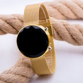 Sarı Hasır Kordon Led Watch Kesme Dijital Cam Bayan Kol Saati ST-303535 - 2