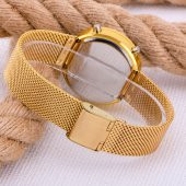 Sarı Hasır Kordon Led Watch Kesme Dijital Cam Bayan Kol Saati ST-303535 - 4