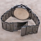 Siyah Çelik Kordonlu Spor Kasa Unisex Erkek Kol Saat ST-303628 - 2