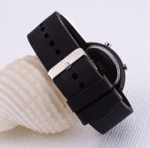 Dijital Led Tasarım Siyah Renkli Silikon Kordonlu Unisex Kol Saati ST-303518 - 3