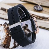 Kare Orta Kasa Dijital Led Ekran Yetişkin Çocuk Erkek Saat ST-303613 thumbnail 3