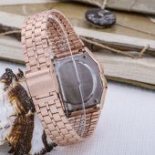 Rose Renk Çelik Kordonlu Dijital Retro Bayan Kol Saati ST-303616 - 2