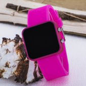 Pembe Renk Dijital Led Ekran Silikon Kordon Unisex Saat ST-303620 - 2