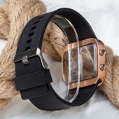 Unisex Rose Renk Siyah Silikon Kordon Dijital Led Kadın Kol Saat ST-303697 thumbnail 3