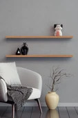yankı-byeg 80 Cm 2li Safir Meşe Mdf Uçan Duvar Rafı Gizli Bağlantı Kitaplık thumbnail 1