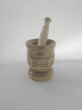 Ahşap Havan Dövecek Desenli Büyük Boy 14cm x 11cm - 3