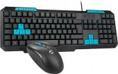 Everest KM-6825 Usb Mavi Tuşlu Multimedia Klavye Mouse Set - 1