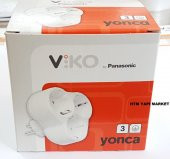 Viko 3 Lü Priz Fiş Topraklı Yonca Fiş Priz 3lü Priz Çoklayıcı - 1