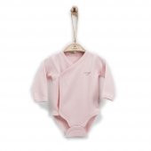 KitiKate Organik Basic Kruvaze Uzun Kol Body 77268 Pembe - 1