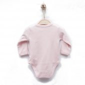 KitiKate Organik Basic Kruvaze Uzun Kol Body 77268 Pembe - 2