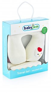 Babyjem Seyahat Seti Boyun Koruyucu + Kemer Pedi 364 Ekru - 1