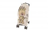 Sevi Bebe Pano Baskılı Müslin Bebek Arabası Örtüsü ART-315 Ayıcık - 1