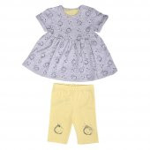 KitiKate Organik Dreams Yellow Taytlı 2li Takım 62458 Sarı Melanj - 1