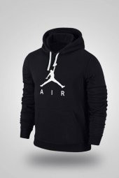 Unisex Oversize Siyah Hoodie Jordan 02 - 1