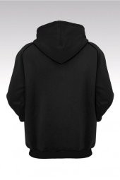 Unisex Oversize Siyah Hoodie Jordan 02 - 2