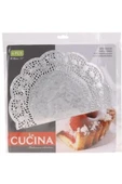 DANTEL GÜMÜŞ RENKTE KAĞIT PASTA KURABİYE KEK ALTLIĞI 29 CM - 1