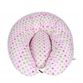 Sevi Bebe Yastıklı Anne Bebek Emzirme Minderi ART-579 Pembe Üçgen - 1
