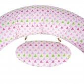 Sevi Bebe Yastıklı Anne Bebek Emzirme Minderi ART-579 Pembe Üçgen - 6