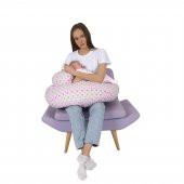 Sevi Bebe Yastıklı Anne Bebek Emzirme Minderi ART-579 Pembe Üçgen - 9