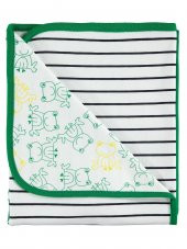 Albimini Minidamla Kurbağalı Bebe Battaniye 11851 Yeşil - 1