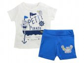 Tongs Baby Korsan Şortlu 2 li Takım 1723 Mavi - 1