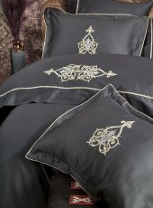 Ecocotton Organik Pamuk Çift Kişilik Nevresim Takımı - Alya Antrasit - 2