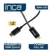 Inca IDPH-18T Displayport To Hdmı Kablo 1.8mt - 1