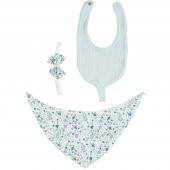 Bibaby Green Flowers 3 lü Fular Önlük 75091 Mint - 1
