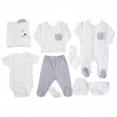 Bibaby Stars 10 Parça Zıbın Seti Hastane Çıkışı 63133 Beyaz - 1