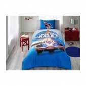 Taç Lisanslı Nevresim Takımı Tek Kişilik Minnie Hotwheels Race - 1
