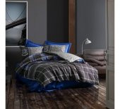 Cotton Box Masculine Ranforce Nevresim Takımı Çift Kişilik Roberto Antrasit - 1