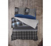 Cotton Box Masculine Ranforce Nevresim Takımı Çift Kişilik Roberto Antrasit - 3