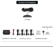 AEMPART Araç geri park sensörü led ekran ve ses ikazlı siyah göz 18mm aem - 2