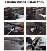 AEMPART Araç geri park sensörü led ekran ve ses ikazlı siyah göz 22mm aem - 4