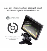 AEMPART Araç geri görüş kamera ve monitör seti seti 7 inc tek bölge - 2