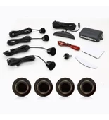 AEMPART Araç geri park sensörü led ekran ve ses ikazlı siyah göz 18mm aem - 1