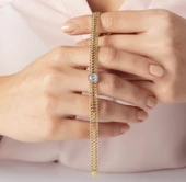 Baget Taşlı Viyana Altın Bileklik - 1