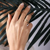 Sevilla Altın Yüzük 14K Golden Siens Şapkalı thumbnail 3