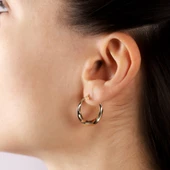 Altın Halka Küpe 2.0 cm 14 Ayar - 2