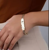 Kişiye Özel İsimli Altın Bileklik 14 Ayar Gurmet Zincir thumbnail 2