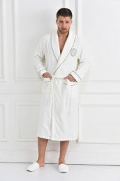 Ecocotton Organik Pamuk Bay Bornoz - Ella Krem - 2