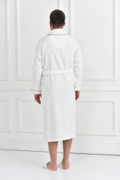 Ecocotton Organik Pamuk Bay Bornoz - Ella Krem - 4