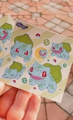 Mini Things Art *özel Tasarım* Balbazar (Bulbasaur) Pokemon Sticker 15 Parça Set -2 Adet- - 7
