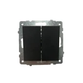 Ovivo Grano Siyah Anahtar + Komütatör (ikili) Anahtar Set thumbnail 3