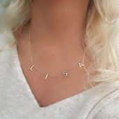 Vaoov 925 Ayar Gümüş Harfli İsim Kolye thumbnail 5