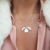 Vaoov 925 Ayar Gümüş Açılan İsimli Çiçek Kolye - 2