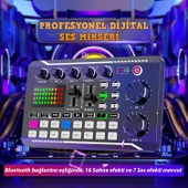 HyMark Stüdyo Ses Mikseri Şarjlı F998 Bluetooth DJ Canlı Yayın Kondenser Mikrofon Bağlantısı - 2