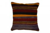 El Dokuması Kilim Kırlent Minder Yastık Kılıfı 40x40 KK0076 - 1