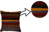 El Dokuması Kilim Kırlent Minder Yastık Kılıfı 40x40 KK0076 - 2