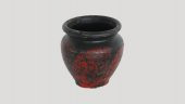 Kırmızı Toprak El Yapımı Boyalı Şekil Çömlek Vazo 20x16x10cm - 1